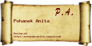 Pohanek Anita névjegykártya